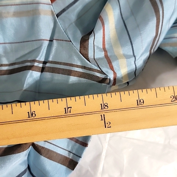 Nwt Vintage Maxou Silk Acetate Striped Tie Front Taffeta Style Blouse - Picture 3 of 4